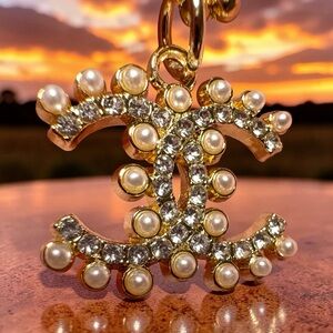 Gold and Pearl up cycled pendant